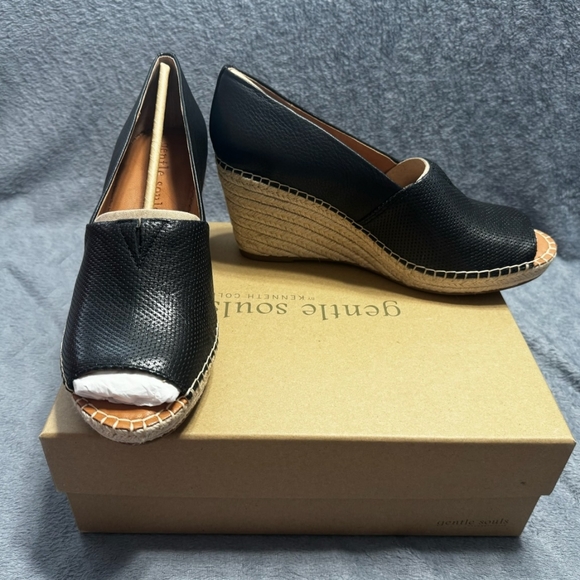 NEW!! Gentle Souls Charli A-Line 2 Leather Espadrille - Picture 1 of 4